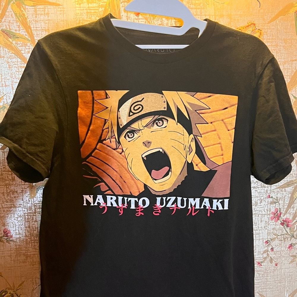 Naruto T-Shirt Black Anime Manga Japanese Kawaii